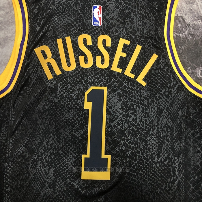 Camiseta Los Angeles Lakers D'Angelo Russell #1 Mamba 2021-22 Negro